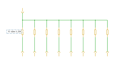 [8R153W25] resistor combination - 8x 15KOhm 0.25W
