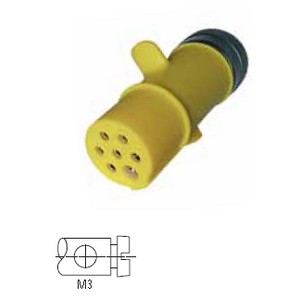 [6.73010.000] Trailer plug 24 V, 7-pin, plug, to ISO 1185, N-design, plastic, with flat plug contacts