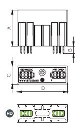 [201310ABK] Fuse holder MAXI- press-fit technology  - HD-version - 2x8 pin
