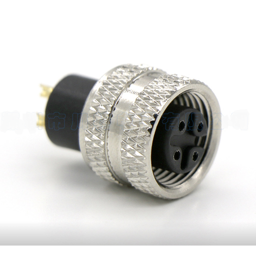 [M12A1304AFYBG1] M12 round plug housing - 4-way- 4A - 250V - 22AWG - Female