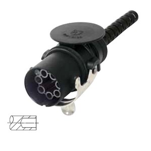 [6.83000.002] Trailer plug 24 V, 15-pin, ABS/EBS, ABS plug 5-pin, to ISO 7638, with anti-kink sleeve, with turned contacts