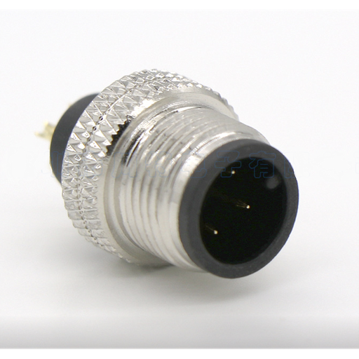 [M12A1304AMZBG1] M12 round plug housing - 4-way- 4A - 250V - 22AWG - Male