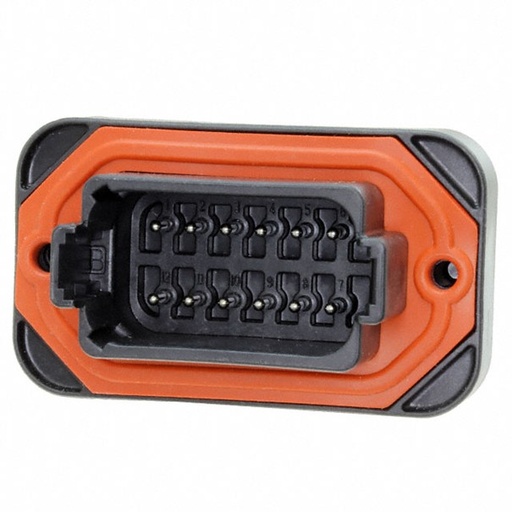 [DT15-12PB] Connector housing series DT15-12PB - PCB mounting head straight - sealed - black