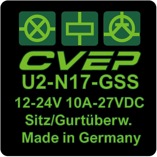 [U2-N17-GSS] Seat- / belt monitoring relay - Multivolt 12/24V - 10A (27VDC)