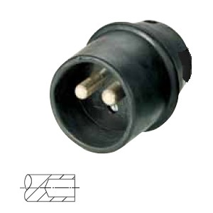 [6.00980.001] Connector 2-pin, 24 V, 70 mm², plug, with solder contacts 