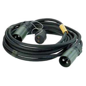 [6.00945.000] 2-pole military connector, 24 V according to VG 96 917, connecting cable 2 x 35 mm², 3.5 m long, with 2 green plugs and 1 coupling 