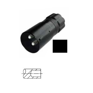 [6.00942.003] 2-pin military connector, 24 V according to VG 96 917, plug, black sleeve, with crimp / solder contacts for 35 mm² cable 