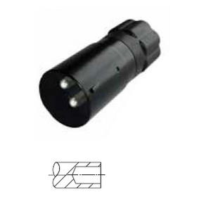 [6.00942.053] 2-pin military connector, 24 V according to VG 96 917, plug, black sleeve, with crimp / solder contacts for 50 mm² cable 