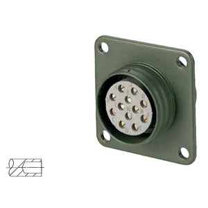 [6.00939.000] Military plug 12-pin according to VG 96 923, socket with contact sockets 