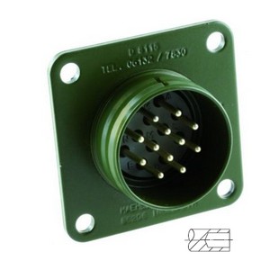 [6.00940.000] Military plug according to VG 96 923, socket with contact pins 