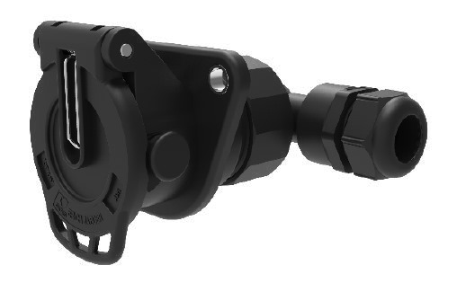 [6.65301.001-B] plug 24 V, 15-pin, socket, according to ISO 12 098, for cable Ø 12 - 18 mm or corrugated hose NW 17, with crimp contacts