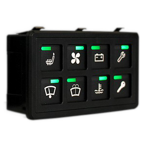 [CT8S] CAN-Modulswitches 8er (Standard: 1 x white LED/1 x green LED)