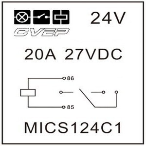 [MICS124C1] Microrelay 24V - 10/20A - Changer - sealed