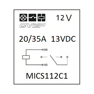 [MICS112C1] Microrelay 12V - Changer - 20/35A - sealed