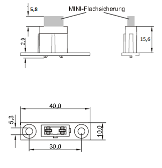 [H7811] Sicherungshalter Mini Adapter auf Leiterplatte