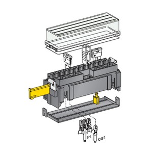 [0100655] Fuse box kit - UNIVAL holder 16-pol. + Cover + base plate + crimp contacts 0.5-1.5mm² 