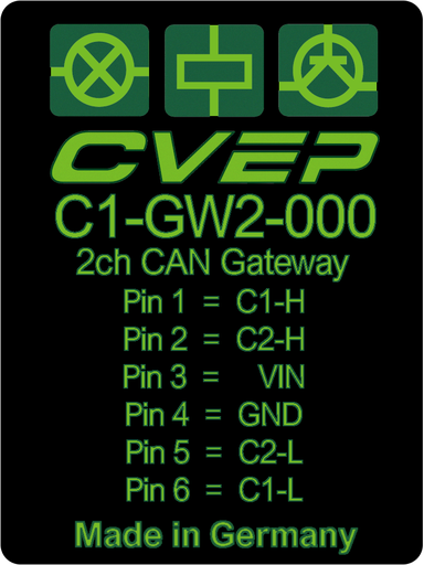 [C1-GW2-000] 2-CH CAN Gateway - 6-PIN DT Anschluß