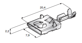 [1708503] Flat receptacle F630 4-6mm² on reel 