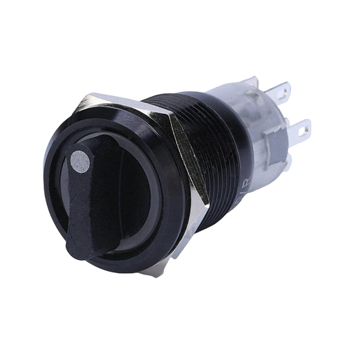 [H22XN-S-3P12-24B] Rotary Switch - on-off-on - 8 Terminals - LED: blue