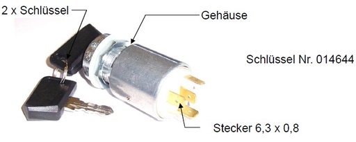 [MT10327452] Ignition lock glow plug switch - without park position - with key 014644