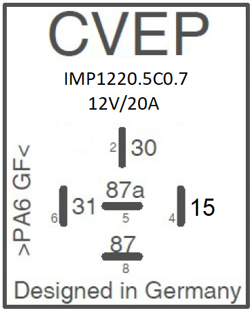[IMP1210.5C0.7] Impulsrelais 12V - 10A - Typ C - 1 sec.