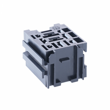 [9.9045.2] Mini relay socket for latching on both side, 5 x 6.3 mm + 4 x 2.8 mm, with extension mount