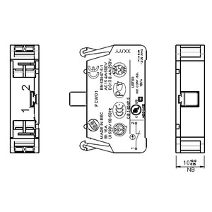 [PCW01] Kontaktblock "Öffner" für Notausschalter PPFN1R3N