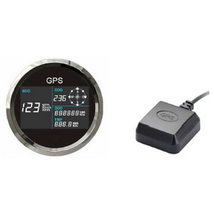 [TLG85N-BS] Elektronischer Tachometer mit frei programmierbaren Anzeigefeldern - Ring: Edelstahl