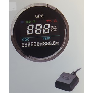 [TLG52N-BS] Elektronischer Tachometer mit frei programmierbaren Anzeigefeldern - 52mm - Ring: Edelstahl