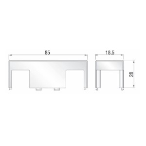 [HMG1.KD] Deckel transparent zu Sicherungshalter Streifensicherung 80V (HMG1.K)