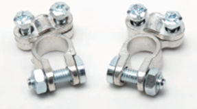 [11002] Battery terminal "+", terminal connection 10 - 50 mm², centre, tin-plated cast brass