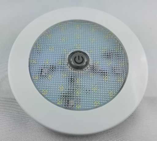 [LI.X.0002] Innenraumleuchte mit Schalter - rund - 10-30V - 7,2W - D:131,6/T:18,5