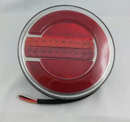 [LR.X.0010] LED Rear Light round - Function: Tail/Turn/Stop - 10-30V - 18W - D:142/H:30mm - left