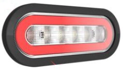 [LR.X.0005] LED Rear Light oval - Function: Tail/Turn - 10-30V - 13W - L:186/H:76,4/T:26mm