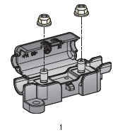 [0300360] MidiVal holder to screw on - with 2 nuts - color: black 