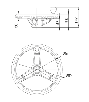 [MU2-320] Steering Wheel - D:320mm