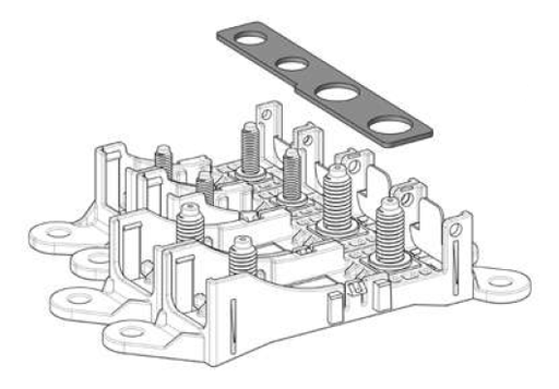 [0301512] Bridge for MegaVal holder 5588-2 Midi + 2 Mega 