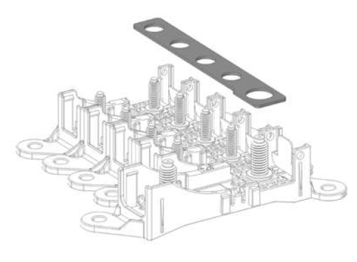 [0301249] Bridge for MegaVal holder 55558-4Midi + 1Mega 