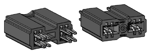 [H7810.E201100] Blade Fuse Holder MiniVal/miniOTO PCB - Press Fit Terminals 2x4 pin