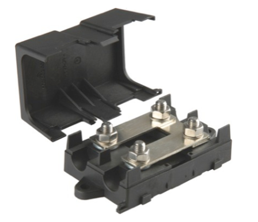 [AK603002048] MegaVal Fuseholder- 2-way- with cover, nuts and washer- without Bridge