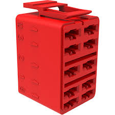 [VC2-03] Carling Terminal Connector / 10 Terminal Base - Color: red