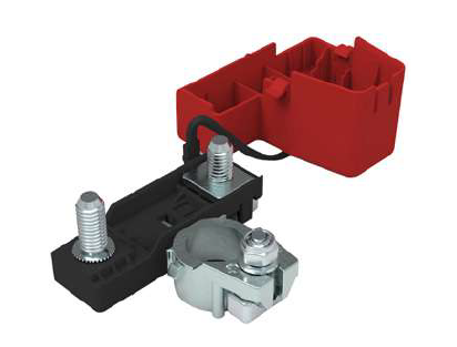 [0301230] Fuse holder for 1 Power / MegaVal with battery clamp (left) 
