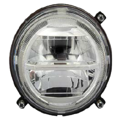 [LH.X.0016] LED Headlight with Low-, Highbeam and DLR (Type X) - round - E-mark