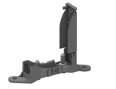 [0301497] Fuse holder MEGACOMPACT with hinged cover and lateral fastening straps 