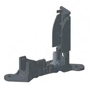 [0301224] MIDIVAL fuse holder with hinged cover and lateral fastening straps 