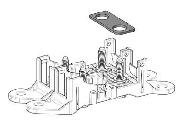 [0301509] Bridge for 2 MIDIVAL holders 55 