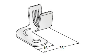 [1708175] Ring cable lug CBA FL 90 - M6 - Cable cross section: 10-20mm² - Material: CuZn-Sn 