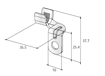 [1608323] Ring cable lug CBA SX G90 - M8 - Cable cross section: 20-40mm² - Material: CuZn-Sn 