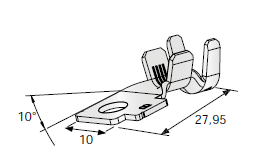 [1705726] Ring cable lug MIDI G10 - Pole B - M5 - Cable cross section: 6-8mm² - Material: CuZn-Sn 