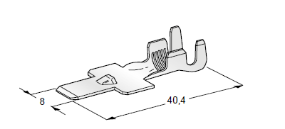 [1707675] Flat receptacle M800 - cable cross-section: 2.5-4mm² - material: Cu-Sn 